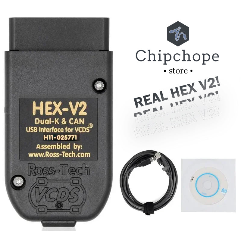 Strumento Diagnostico VAGCOM HEX V2 Reale per Audi VW Skoda Seat 2022 Ultima Versione